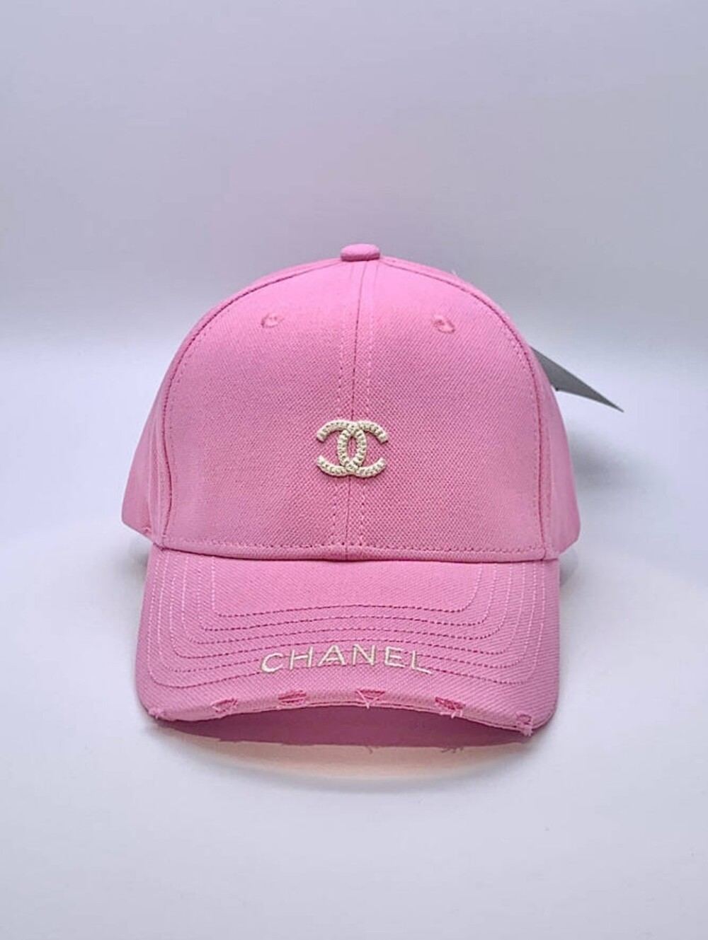 NWT! 💖 CHANEL Barbie Pink Baseball Cap Hat with White Logos